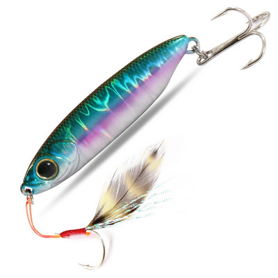 Feather Fishing Šareni karbonski metalni Jig Mamac Žlica za predenje Umjetni mamac Bas Udica od Minnow Tonuće Casting Pesca pribor
