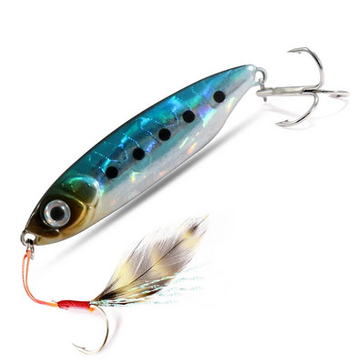 Feather Fishing Šareni karbonski metalni Jig Mamac Žlica za predenje Umjetni mamac Bas Udica od Minnow Tonuće Casting Pesca pribor