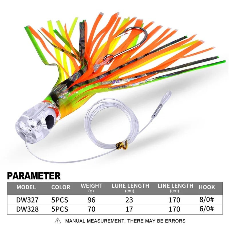 Resin Head Octopus Pehme seelik trolling peibutis suur kala süvamere kalapüük marliin tuunikala Mahi delfiin kiiresti uppuv 70g/96g 17/23cm