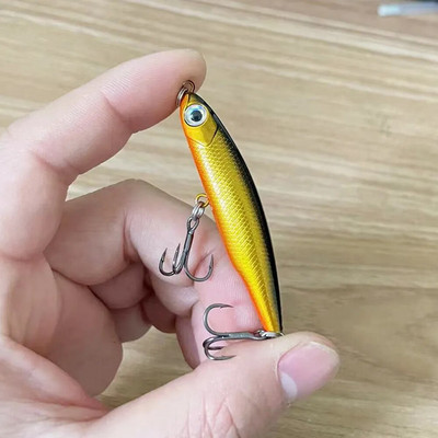 1 vnt. skęstantys pieštukai žvejybos masalo vobleriai 5 cm 3,5 g mini dirbtinio metalo kieto masalo 3D Eyes Pesca upėtakių žvejybos reikmenys