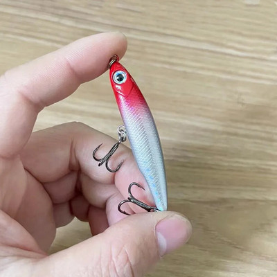 1 vnt. skęstantys pieštukai žvejybos masalo vobleriai 5 cm 3,5 g mini dirbtinio metalo kieto masalo 3D Eyes Pesca upėtakių žvejybos reikmenys