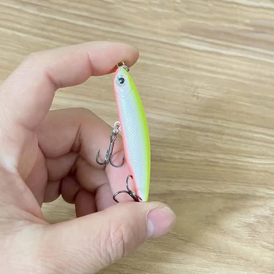 1 vnt. skęstantys pieštukai žvejybos masalo vobleriai 5 cm 3,5 g mini dirbtinio metalo kieto masalo 3D Eyes Pesca upėtakių žvejybos reikmenys