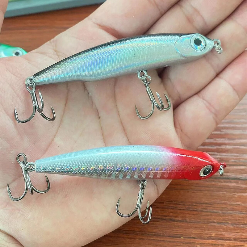 1 vnt. skęstantys pieštukai žvejybos masalo vobleriai 5 cm 3,5 g mini dirbtinio metalo kieto masalo 3D Eyes Pesca upėtakių žvejybos reikmenys