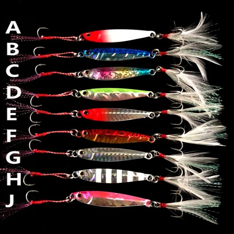 Fishing Glow Jigs 15g/6cm 7g/10g/20g/25g Jigbait Lure Shore Cast peibutusvahendid Metallsööda kunstlandid 1 tk.