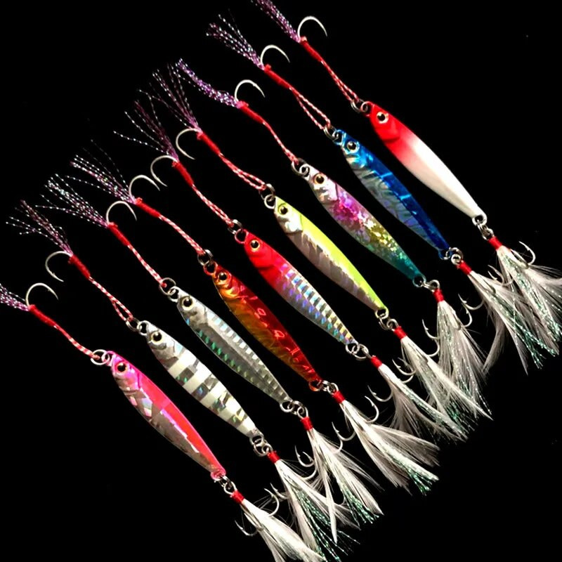 Fishing Glow Jigs 15g/6cm 7g/10g/20g/25g Jigbait Lure Shore Cast peibutusvahendid Metallsööda kunstlandid 1 tk.