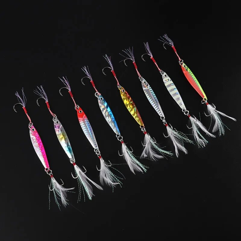 Fishing Glow Jigs 15g/6cm 7g/10g/20g/25g Jigbait Lure Shore Cast peibutusvahendid Metallsööda kunstlandid 1 tk.
