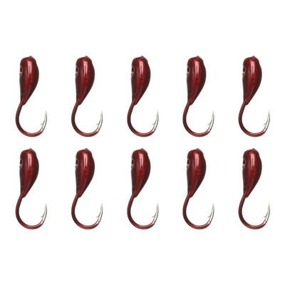 10 τμχ Κόκκινο σκουλήκι αναποδογυρισμένο κεφάλι ρεαλιστικό δόλωμα δόλωμα κυπρίνος αγκίστρια ψαρέματος 0.3#0.5#0.8# Κιτ ειδών ψαρέματος Αξεσουάρ Winter Ice Lake