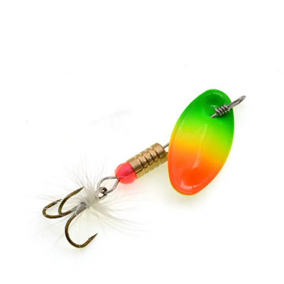 Rankų purtymo blizgučiai Žvejybos masalas Šaukštai Rotation Spinner Masalas 3,5 g Metalinis masalas Partija 4 vnt.