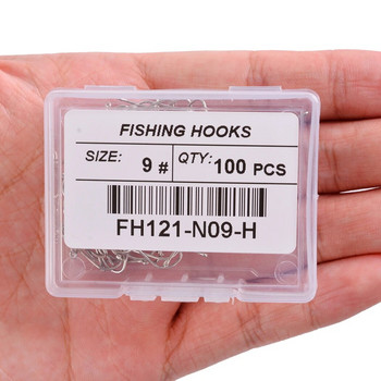 100 τμχ/ Κουτί Λευκό μακρόστενο γάντζο Αγκαθωτό αγκίστρι για ψάρεμα Jig Head Fishooks Pond Worm Κυπρίνος Μονός κύκλος FishHok για κυπρίνο