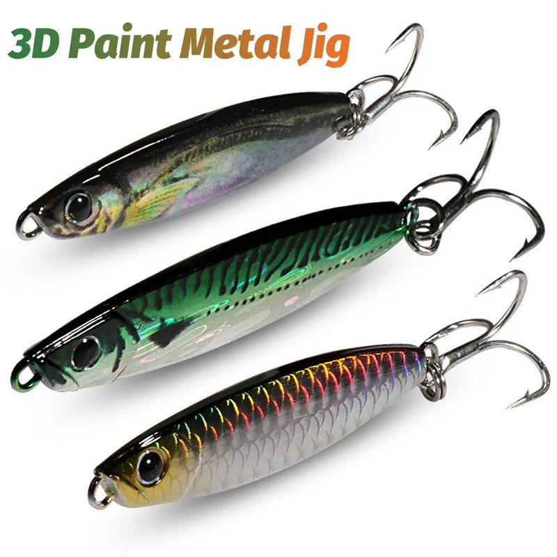 Metalni mamac za pecanje 10g 15g 20g Udica za bacanje s obale Swimbait Spoon Jig Umjetni mamac Laserski poklopac Štuka Pastrva Pribor za vrtenje Pesca