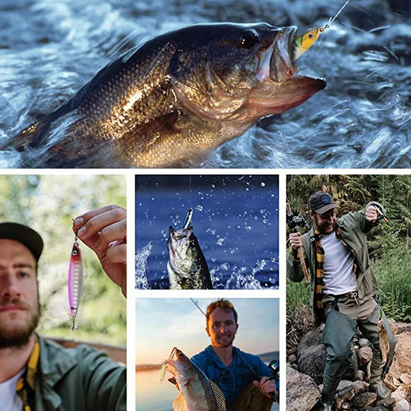 Metalni mamac za pecanje 10g 15g 20g Udica za bacanje s obale Swimbait Spoon Jig Umjetni mamac Laserski poklopac Štuka Pastrva Pribor za vrtenje Pesca