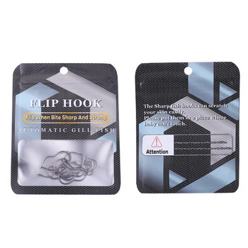 FTK 12 бр./Опаковка Риболовни куки от високовъглеродна стомана Автоматично обръщане, остри с пръстен 6-13 # Бодлива рибарска кука за аксесоари за риболов на шаран