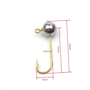 10 τμχ/παρτίδα Micro Jig Head Fishing Hook 1g-3g Ice Fishing Hook Mini Crank Jig Fishhook Soft Lure Fishing Hook