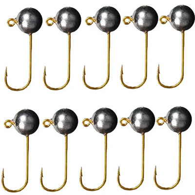 10 kom/lot Udica za ribolov s mikro džig glavom 1g-3g Udica za pecanje na ledu Mini Crank Jig Udica s mekom varalicom