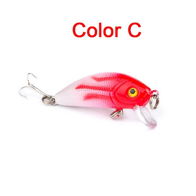 Püügilant Spinning 50mm 3,6g 3d Eyes Crankbait Wobbler Kunstlikud landid plastikust kõva söödaga kalastustarvete landikomplekt