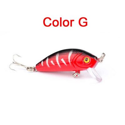 Püügilant Spinning 50mm 3,6g 3d Eyes Crankbait Wobbler Kunstlikud landid plastikust kõva söödaga kalastustarvete landikomplekt
