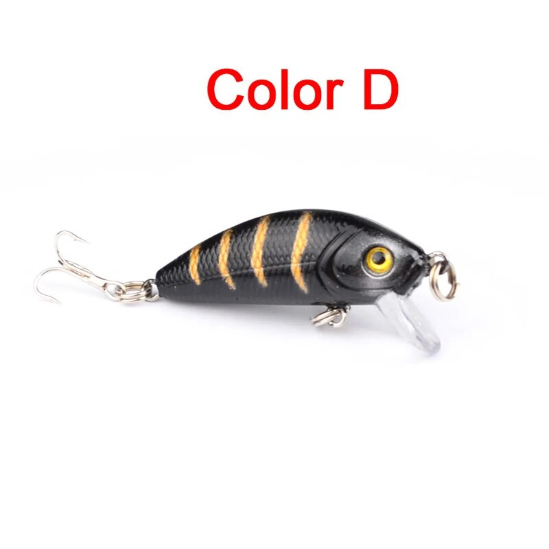 Püügilant Spinning 50mm 3,6g 3d Eyes Crankbait Wobbler Kunstlikud landid plastikust kõva söödaga kalastustarvete landikomplekt