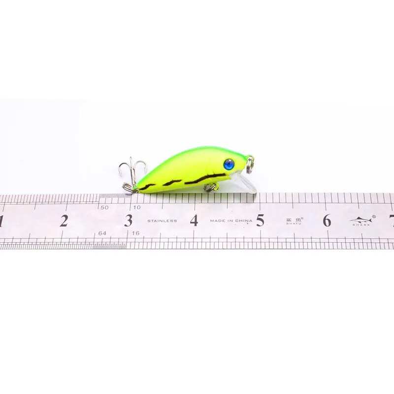 Püügilant Spinning 50mm 3,6g 3d Eyes Crankbait Wobbler Kunstlikud landid plastikust kõva söödaga kalastustarvete landikomplekt