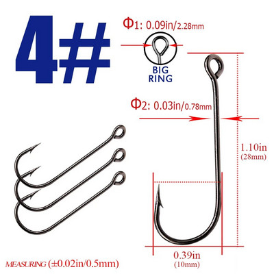 10tk / 30tk suurte silmadega õngekonksud Fish Round Bent Joint Hook gamakatsu