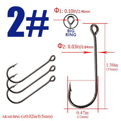 10tk / 30tk suurte silmadega õngekonksud Fish Round Bent Joint Hook gamakatsu