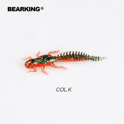 BEARKING noua Larva Naluci Moale 50mm 60mm Naluci Artificiale de Pescuit Silicon Bass Stiuca Minnow Swimbait Jigging Plastic Momeli Vierme