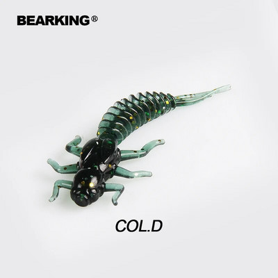 BEARKING noua Larva Naluci Moale 50mm 60mm Naluci Artificiale de Pescuit Silicon Bass Stiuca Minnow Swimbait Jigging Plastic Momeli Vierme