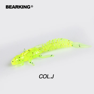 BEARKING noua Larva Naluci Moale 50mm 60mm Naluci Artificiale de Pescuit Silicon Bass Stiuca Minnow Swimbait Jigging Plastic Momeli Vierme