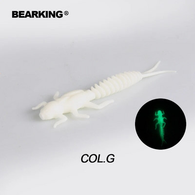 BEARKING noua Larva Naluci Moale 50mm 60mm Naluci Artificiale de Pescuit Silicon Bass Stiuca Minnow Swimbait Jigging Plastic Momeli Vierme