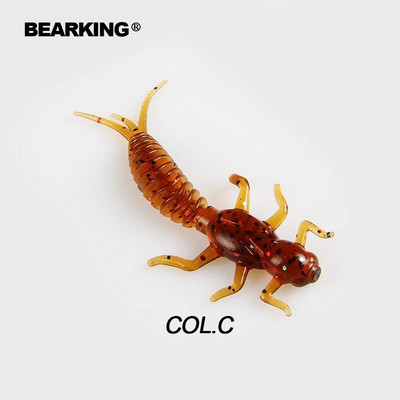 BEARKING noua Larva Naluci Moale 50mm 60mm Naluci Artificiale de Pescuit Silicon Bass Stiuca Minnow Swimbait Jigging Plastic Momeli Vierme