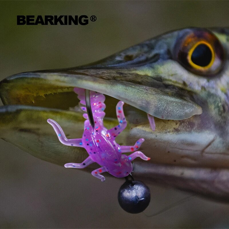 BEARKING noua Larva Naluci Moale 50mm 60mm Naluci Artificiale de Pescuit Silicon Bass Stiuca Minnow Swimbait Jigging Plastic Momeli Vierme