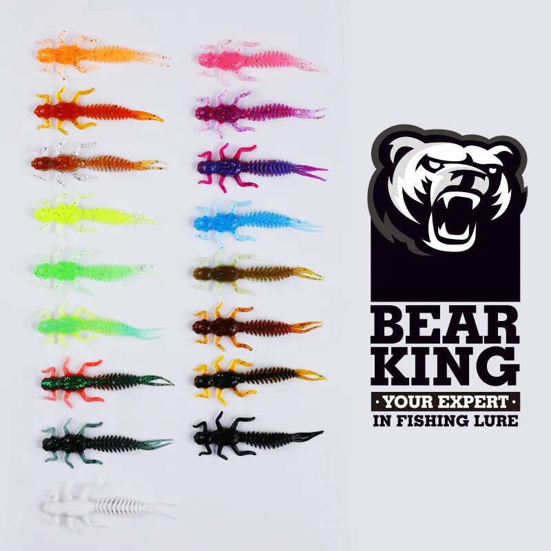 BEARKING noua Larva Naluci Moale 50mm 60mm Naluci Artificiale de Pescuit Silicon Bass Stiuca Minnow Swimbait Jigging Plastic Momeli Vierme