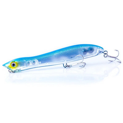 Cietas plastmasas makšķerēšanas mānekļi 12cm 17,8g pludiņa čūskas galviņa Topwater Popper Bait Walk the Dog Rattle Wobble Bass Lure