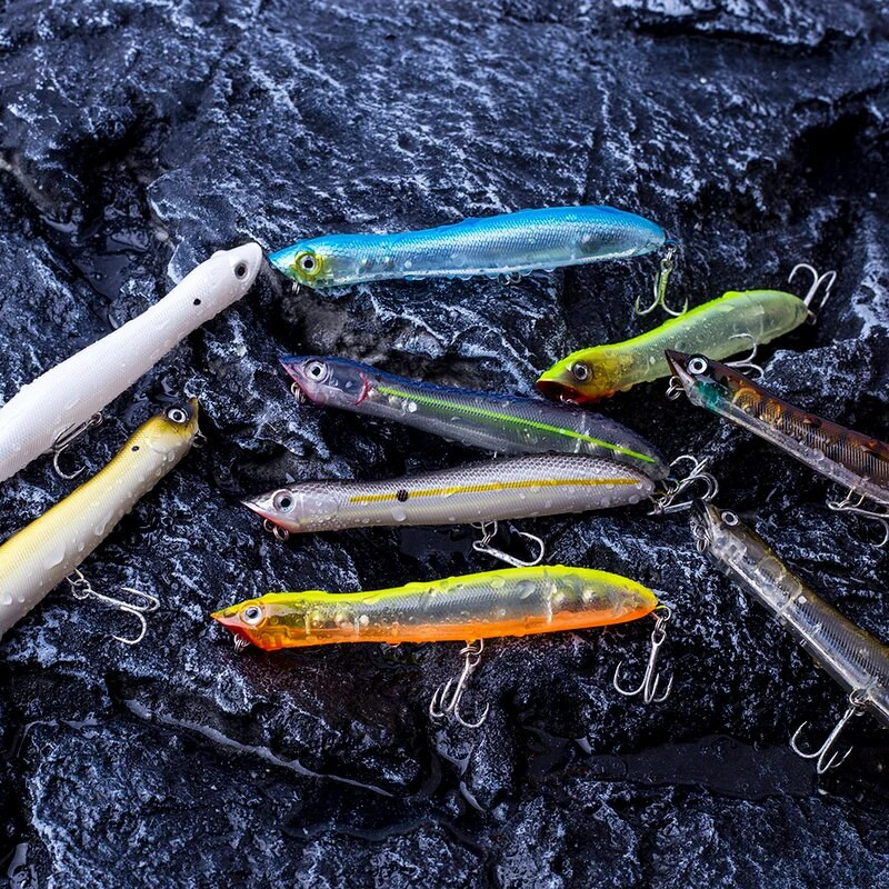 Naluci de pescuit Popper din plastic dur 12cm 17,8g Float Snakehead Topwater Popper Bait Walk the Dog Rattle Wobble Bass Naluca