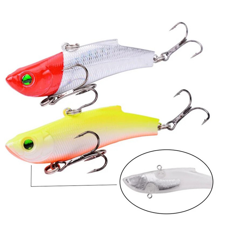 Aorace 1kom zimski mamac za pecanje na ledu 7cm/18g tonući Isca Artificial Rattlin Vibration VIB Hard Bait Crankbait Treble Hooks Tackle