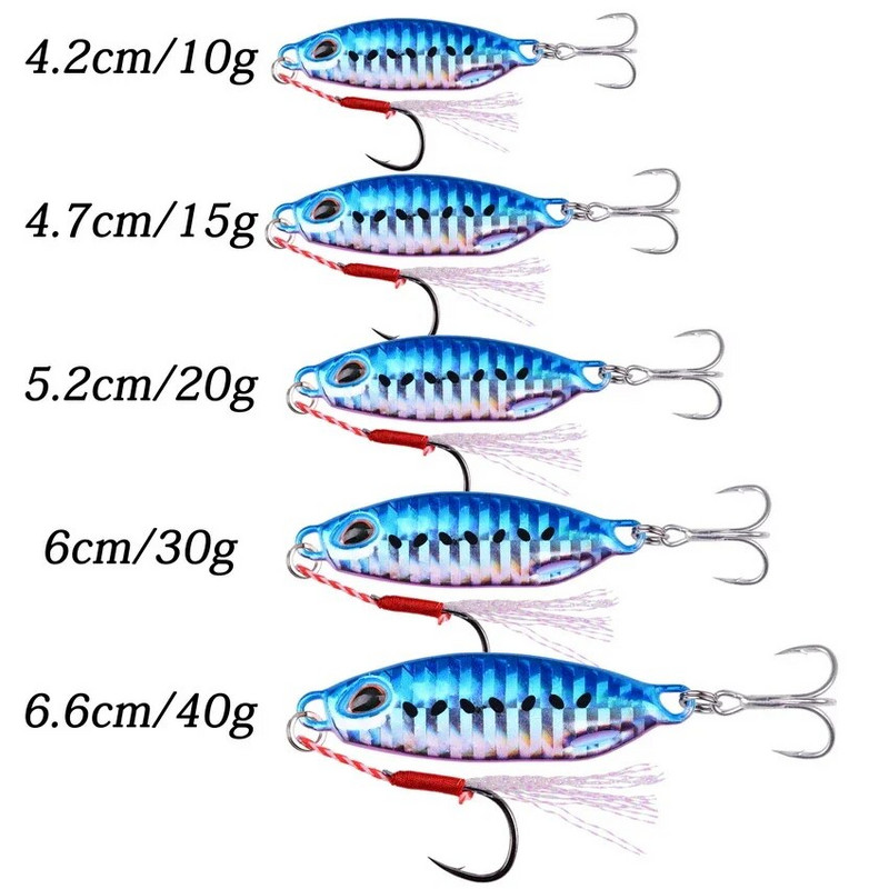 Aorace 1PC 10g-40g Metalna varalica Slow Jig Shore Casting varalica za jigging pastrva tuna Riba Žlica brancin Tvrdi mamac mamac za pecanje