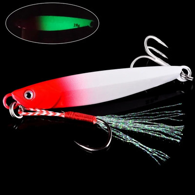 1tk metallist valatud jigilusikaga landid 7g-10g-14g-17g-21g-28g-40g kaldaheitmise lusikas Merevee meriahvena kalapüügi landitarbed