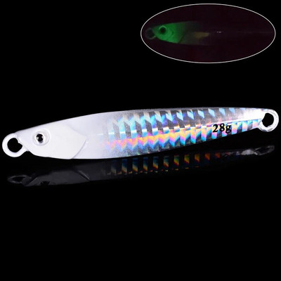 1tk metallist valatud jigilusikaga landid 7g-10g-14g-17g-21g-28g-40g kaldaheitmise lusikas Merevee meriahvena kalapüügi landitarbed