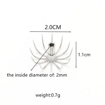 20 τμχ/Παρτίδα Squid Hook Ξύλινος γάντζος γαρίδας από ανοξείδωτο ατσάλι για ψάρεμα στη θάλασσα Άγκιστρο ψαρέματος 2.0/1.6/1.4CM Άγκιστρο ψαρέματος