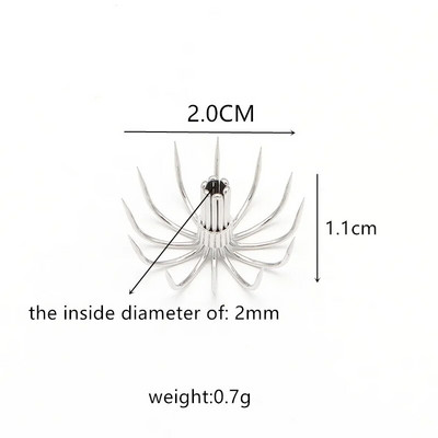20 tk/partii kalmaari konks Puidust krevetikonks roostevabast terasest merepüügikonks 2,0/1,6/1,4 cm