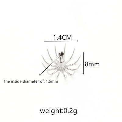 20 tk/partii kalmaari konks Puidust krevetikonks roostevabast terasest merepüügikonks 2,0/1,6/1,4 cm