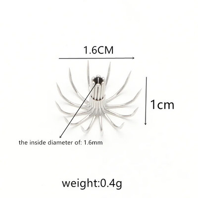 20 tk/partii kalmaari konks Puidust krevetikonks roostevabast terasest merepüügikonks 2,0/1,6/1,4 cm