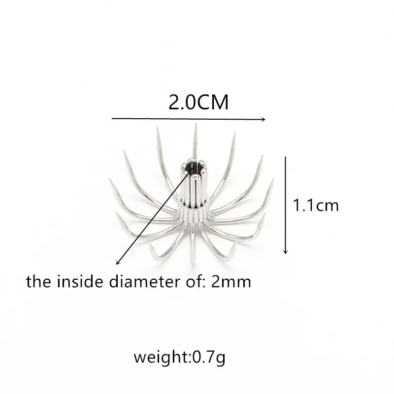 20 tk/partii kalmaari konks Puidust krevetikonks roostevabast terasest merepüügikonks 2,0/1,6/1,4 cm