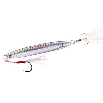 1 tk Metallist valurakendaja 7G 10G 21G 30G 40G kaldal Drag Cast Jigging Lusikas Püügilant Kunstsööt Tackle Landid Kalapüük
