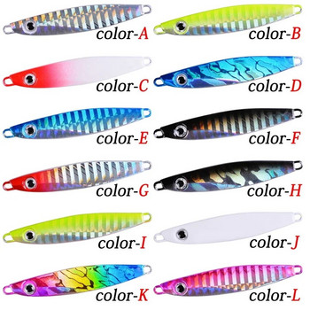 Metal Jig Fishing Lure Bass Fishing Jigs Weights 60g 80g Holographic Trolling Saltwater Lures Isca Artificial Fish Tackle Pike