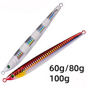 1 tk. Merepüügi Aeglane Jig Metallist lusikas Laser Kunstsööda Paadiga Kalapüügi Jig Lands 60/80/100g Hard Fish Püügilandid