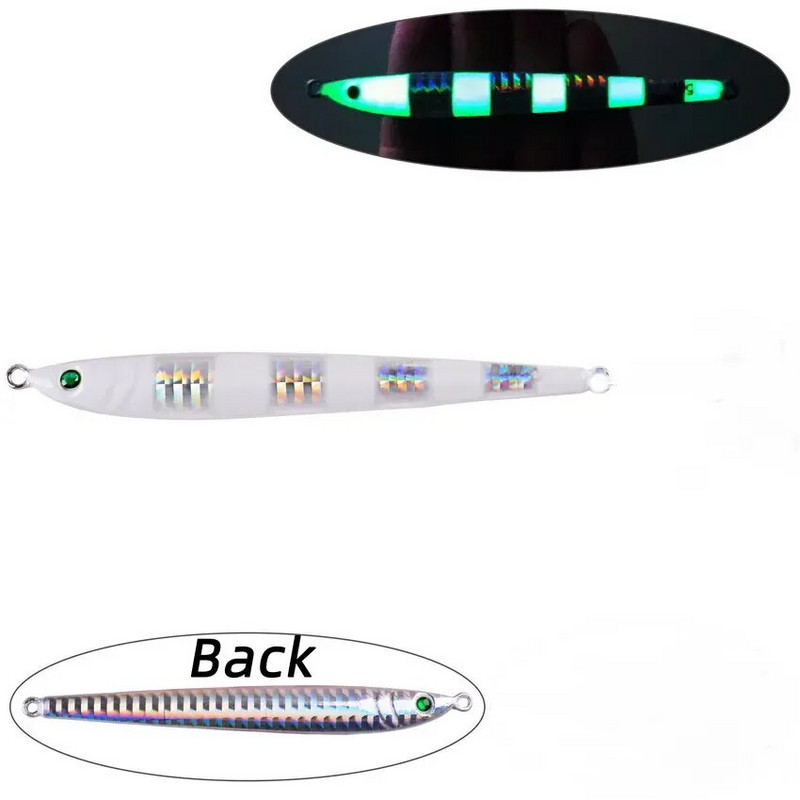 1 tk. Merepüügi Aeglane Jig Metallist lusikas Laser Kunstsööda Paadiga Kalapüügi Jig Lands 60/80/100g Hard Fish Püügilandid