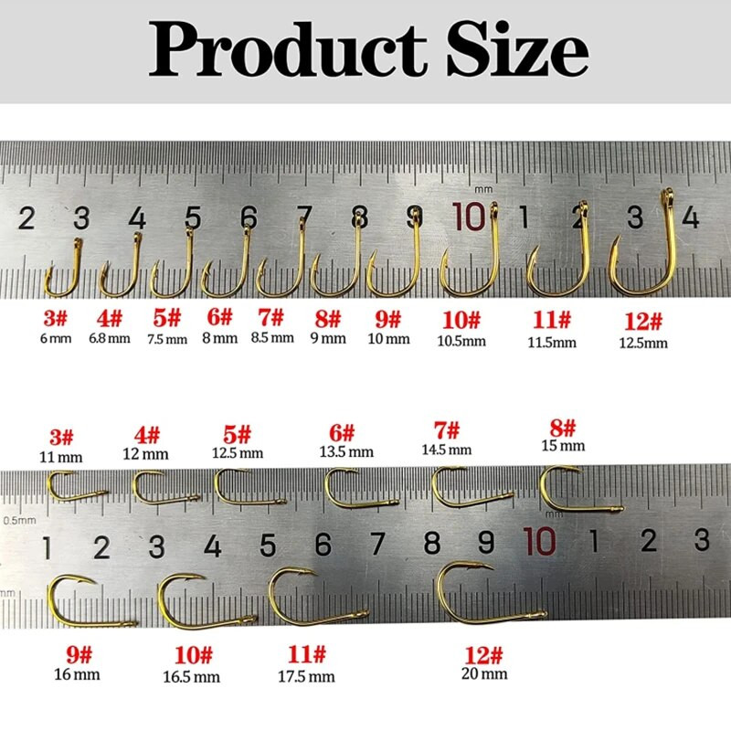 Naujas 100 vnt meškeriojimo kabliukų rinkinys anglinio plieno vieno apskritimo žvejybos kabliukas muselinės žūklės spygliuoti karpiniai kabliukai jūros reikmenų priedai