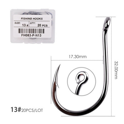 50/20 tk kast kõrge süsinikusisaldusega Chinu õngekonks Üksik konks silmaga karpkala säga Anzol kalakonksud Jaapani kalastustarbed Jig kalakonks