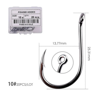 50/20 tk kast kõrge süsinikusisaldusega Chinu õngekonks Üksik konks silmaga karpkala säga Anzol kalakonksud Jaapani kalastustarbed Jig kalakonks