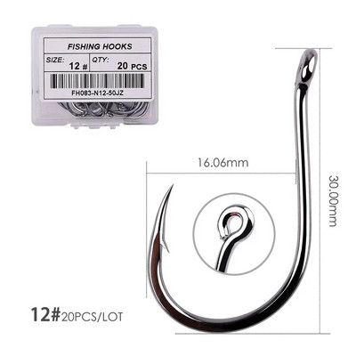 50/20 tk kast kõrge süsinikusisaldusega Chinu õngekonks Üksik konks silmaga karpkala säga Anzol kalakonksud Jaapani kalastustarbed Jig kalakonks